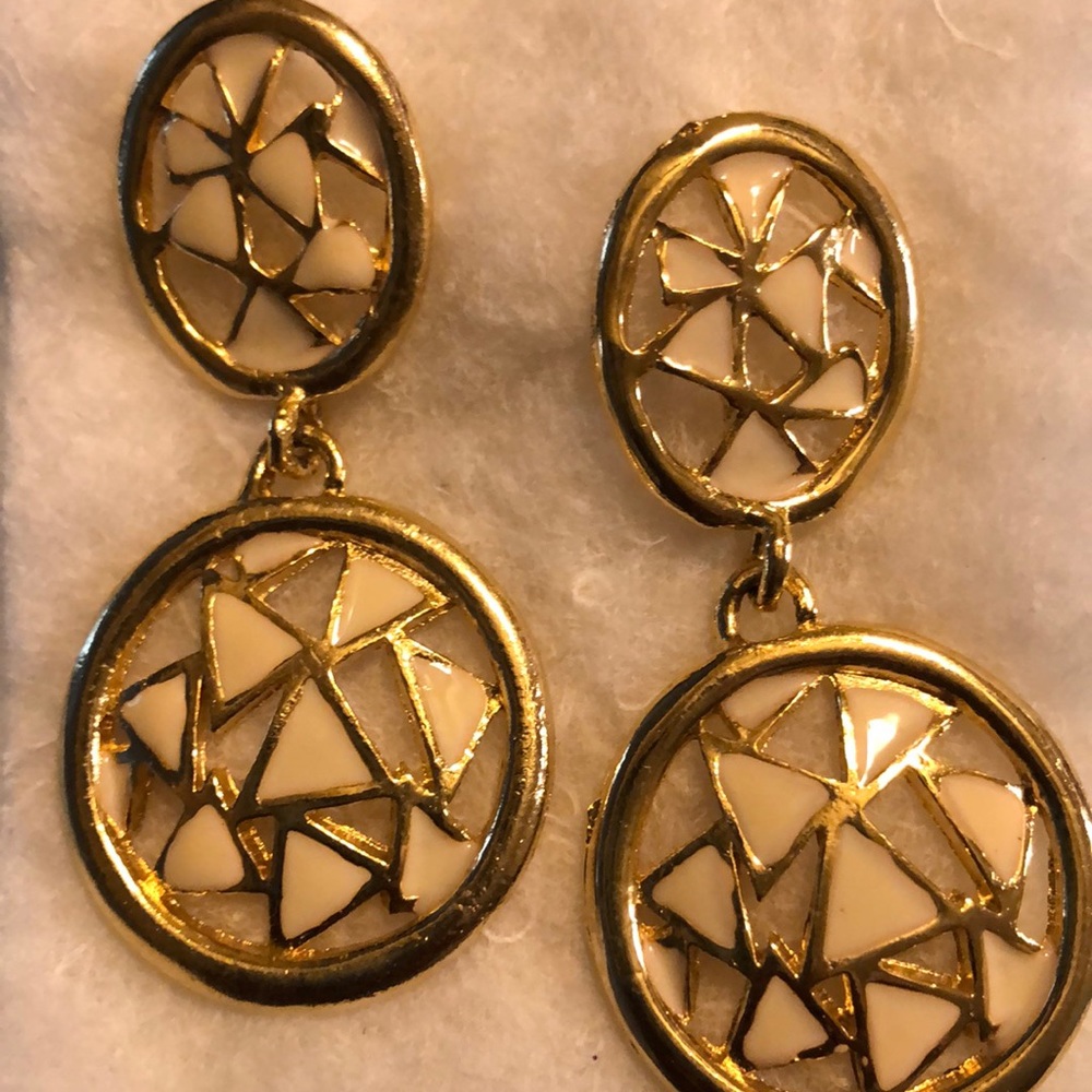 Gold tone earrings